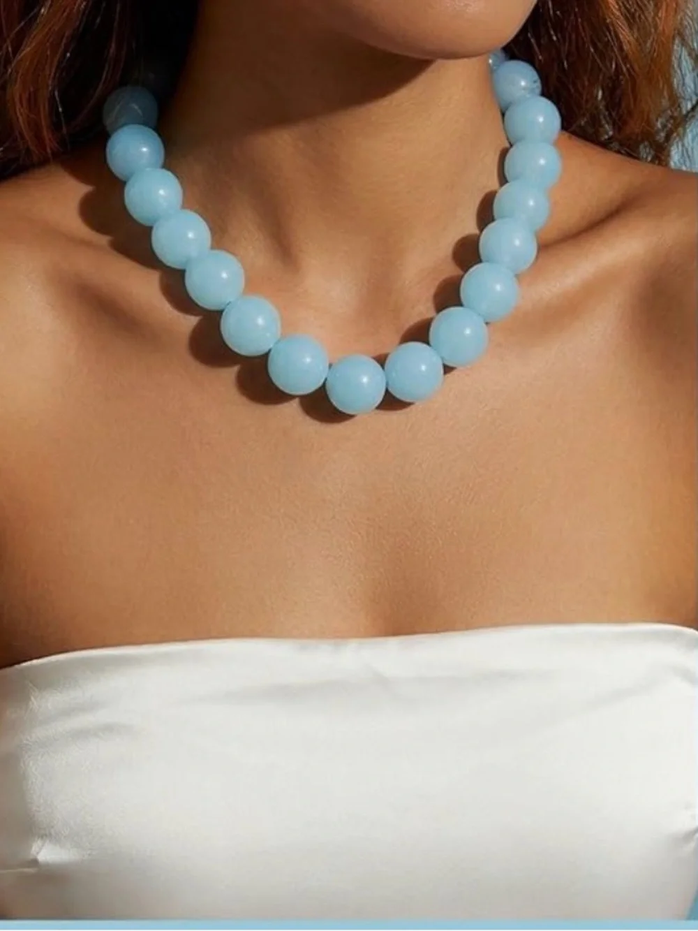 NEW Colorful Chunky Beaded Necklace for Women Acrylic Bead Choker Necklace
